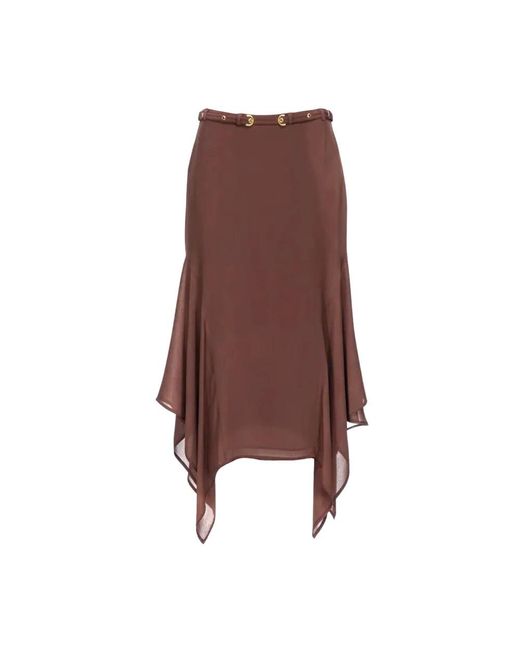 Pinko Pocket Layered Skirt in het Brown