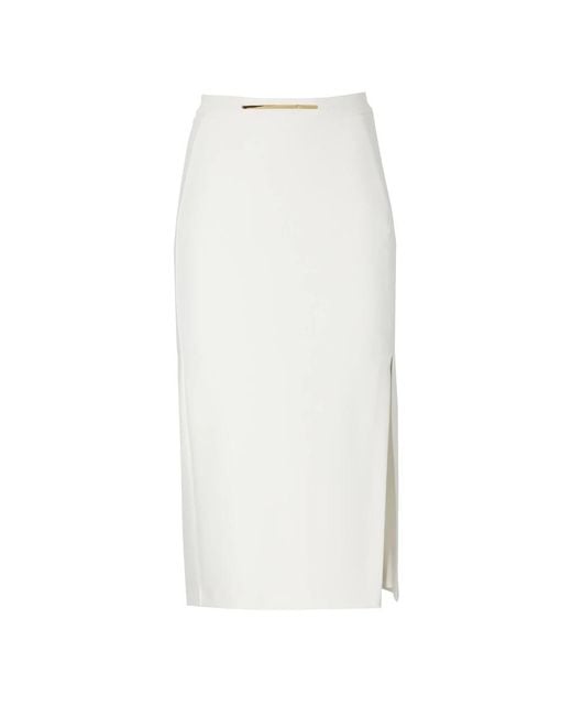 Elisabetta Franchi White Midi Skirts