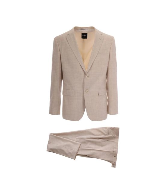 Single Breasted Suits Boss de hombre de color Natural