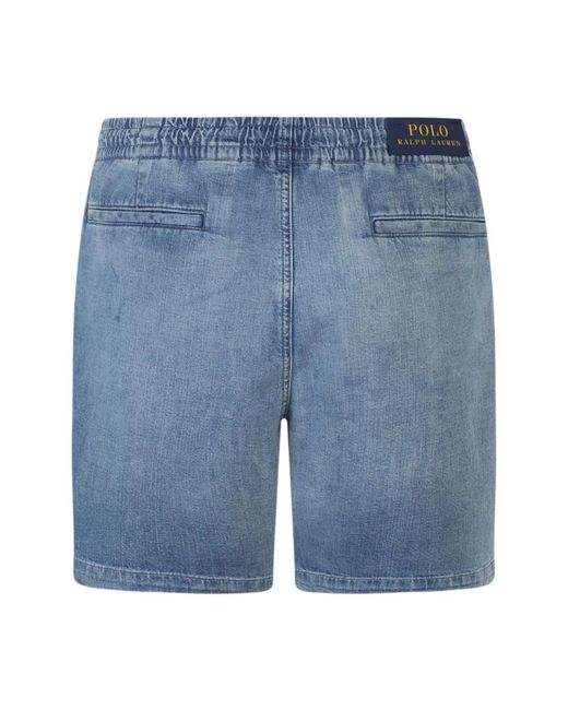 Polo Ralph Lauren Blue Denim Shorts for men