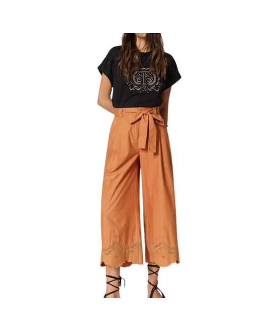 Twinset Orange Cropped Trousers