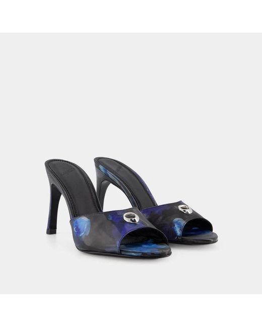 Coperni Blue Holographic Logo Mules