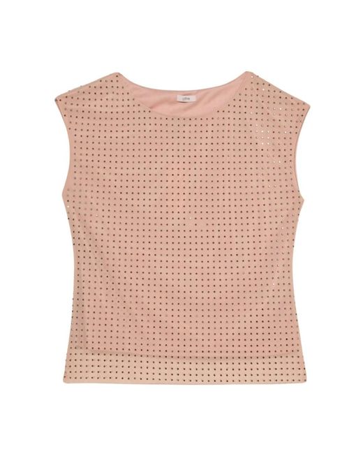 Oltre Tule Top Met Studs in het Pink