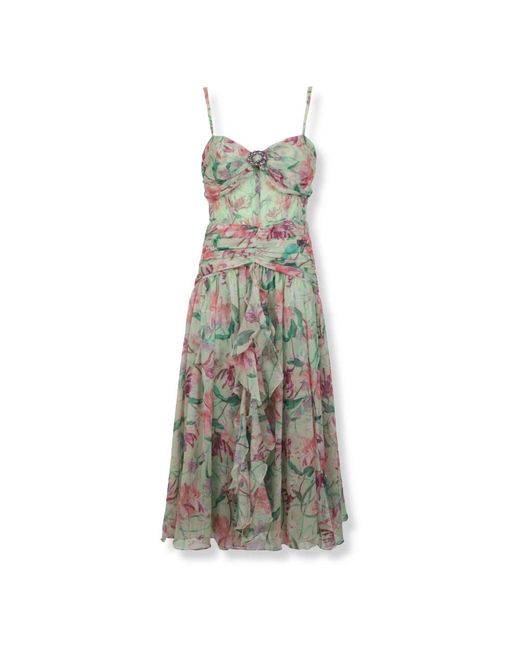 Midi Dresses PATBO de color Green