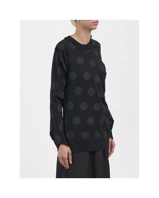 Junya Watanabe Black Round-Neck Knitwear
