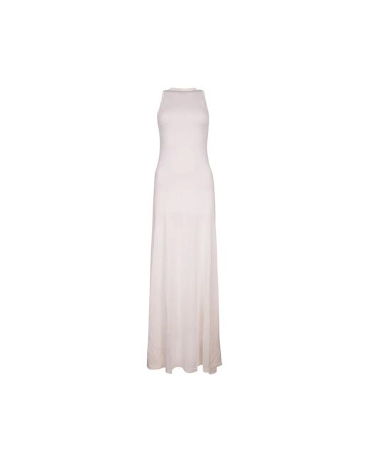 Jacquemus White La Robe Maille Sculta