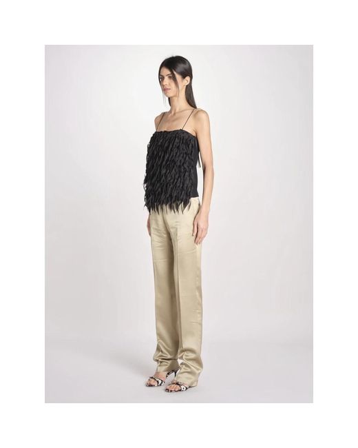 N°21 Metallic Straight Trousers