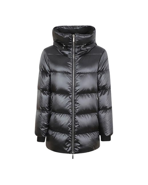 Down Coats Moorer en coloris Black