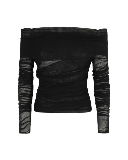 FEDERICA TOSI Black Long Sleeve T-Shirts