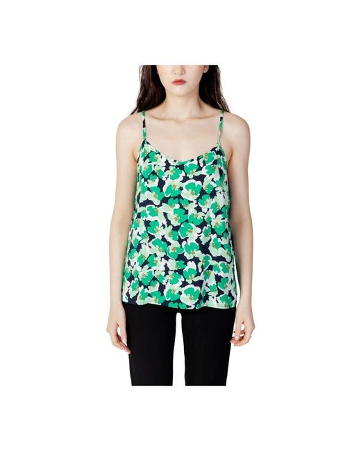 Jacqueline De Yong Green Sleeveless Tops
