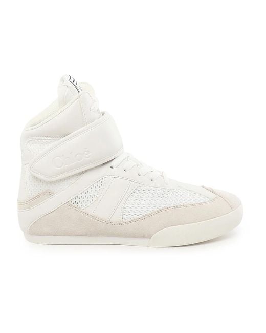 Chloé White Kick High-Top Sneaker