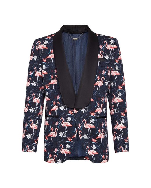 Billionaire Jassen ,Blauw ,Katoen Blazer Palms in het Blue voor heren