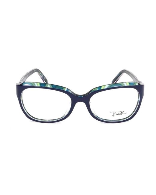 Emilio Pucci Blue Blaue Kunststoffrahmen Damenuhr
