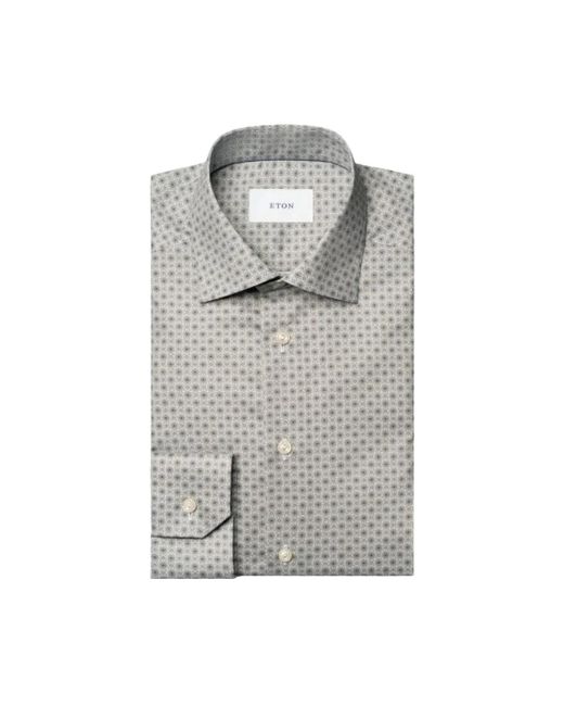 Eton of Sweden Gray Formal Shirts for men