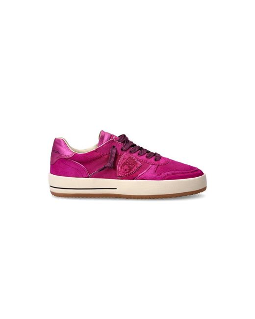 Philippe Model Schoenen ,Paars ,Katoen Sneakers Nice Tennis in het Purple