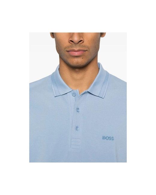 Boss Kornblauer button-up pullover in Blue für Herren