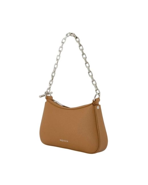 McQueen Brown Shoulder Bags
