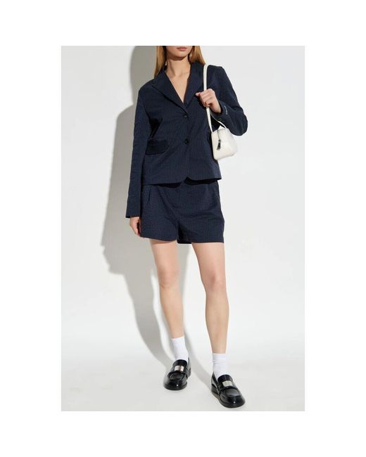Maison Kitsuné Blue Shorts Mit Gestreiftem Muster