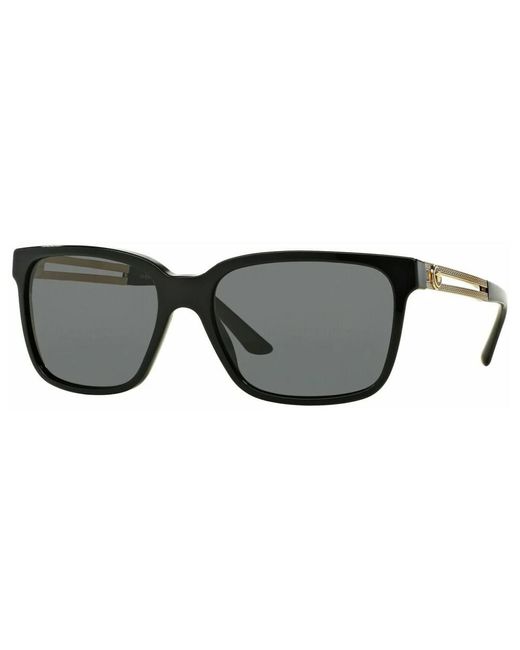 Versace Quadratische schwarze sonnenbrille in Black für Herren