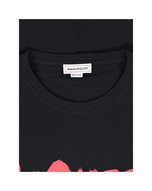 Alexander McQueen Schwarzes t-shirt polos stilvoll in Black für Herren