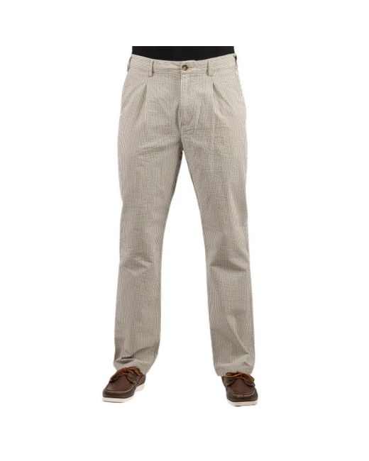 Brooksfield Gray Straight Trousers for men