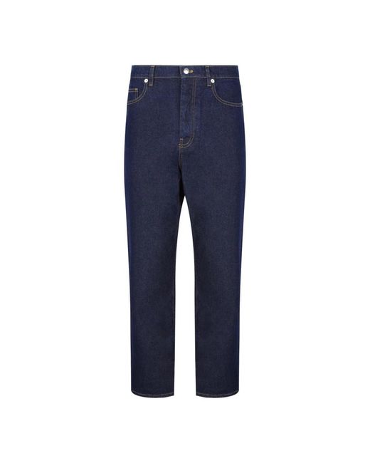 Maison Kitsuné Blue Straight Jeans for men