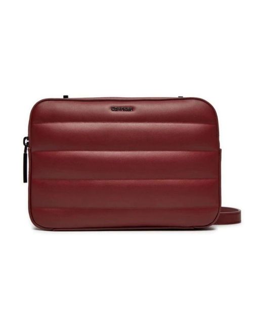 Calvin Klein Red Gepolsterte kameratasche für frauen