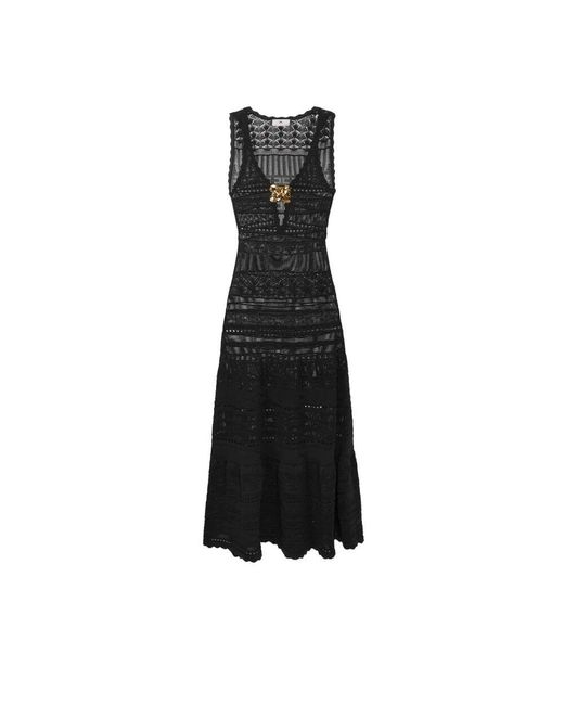 Maxi Dresses Elisabetta Franchi en coloris Black