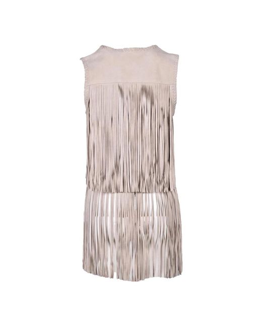 Wild Cashmere Jassen ,Leer Leren Vest in het Brown