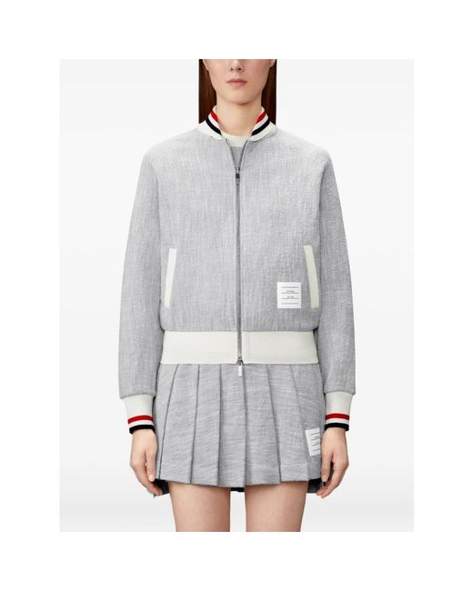 Bomber Jackets Thom Browne de color Gray