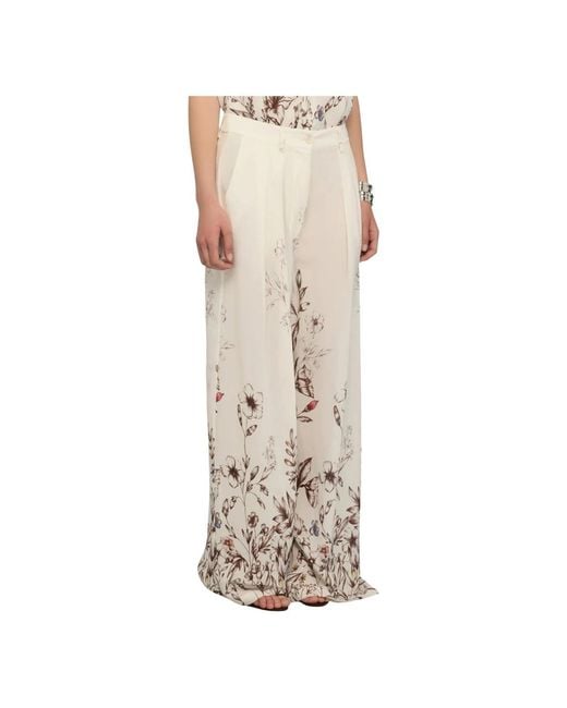 Semicouture Natural Wide Trousers