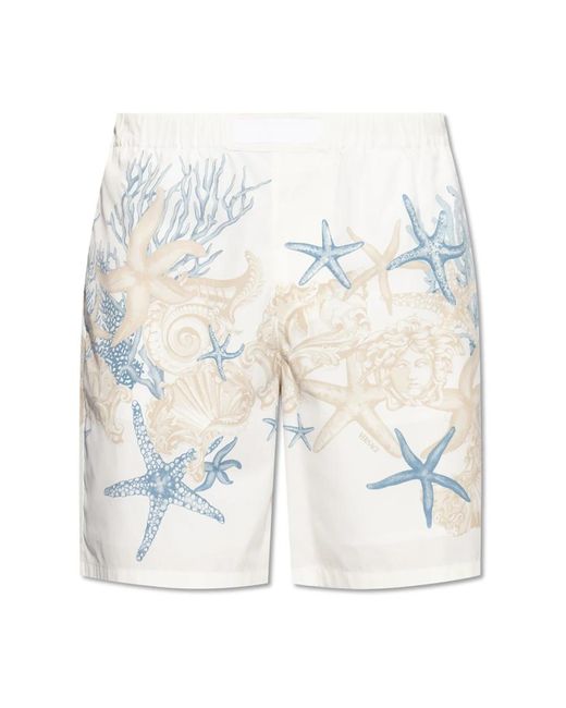 Shorts > casual shorts Versace pour homme en coloris White