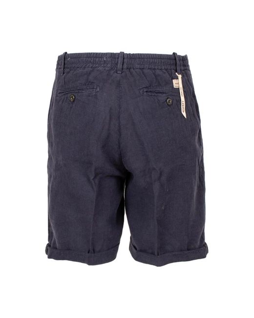 40weft Blue Casual Shorts for men