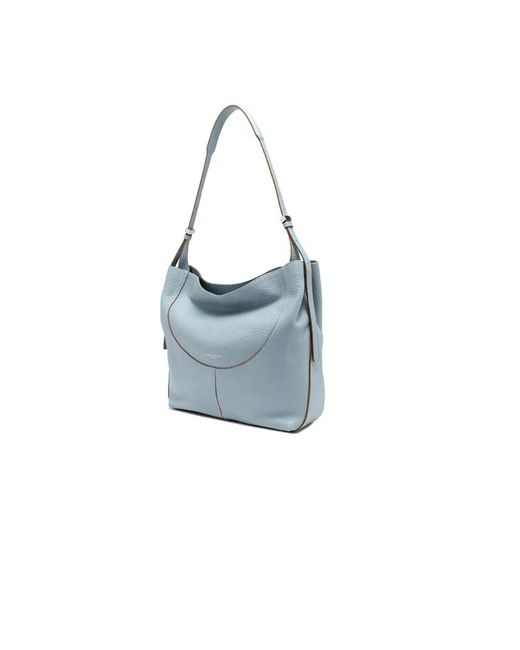 Gianni Chiarini Blue Blaue Leder-Schultertasche