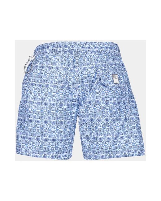 Fedeli Badmode ,Blauw ,Polyester Bloemen Zwembroek Lichtgewicht Snel Drogend in het Blue voor heren
