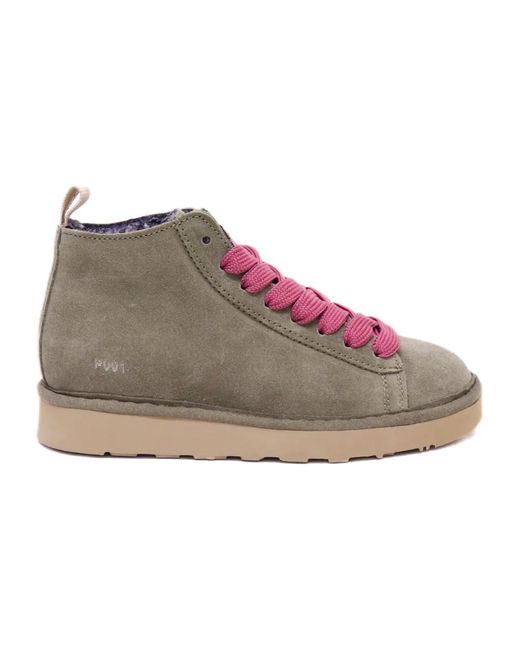 Pànchic Gray Lace-Up Boots