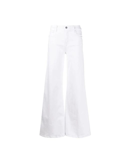 FRAME White Wide Jeans