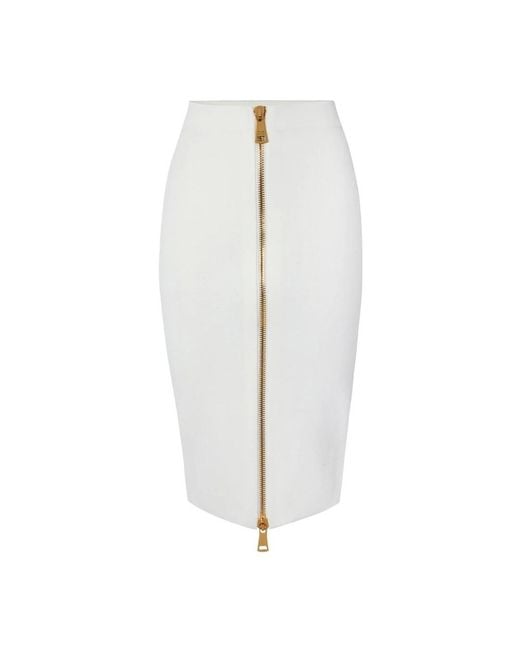 Elisabetta Franchi White Pencil Skirts