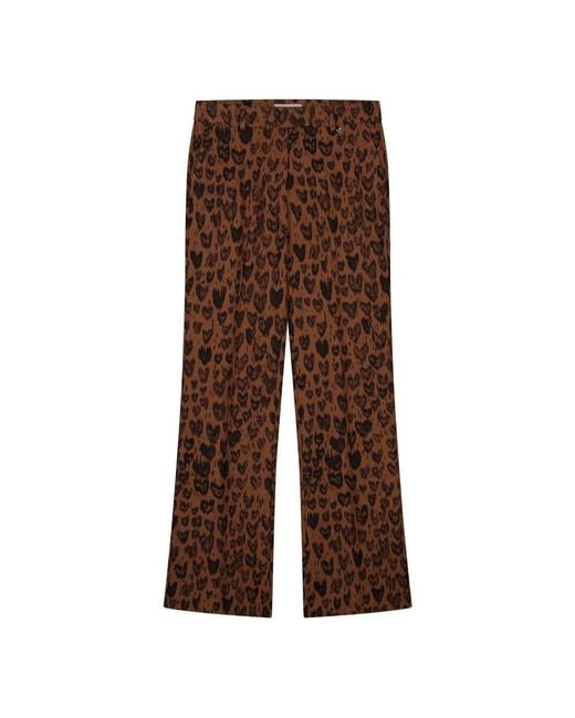 Straight Trousers FABIENNE CHAPOT de color Brown