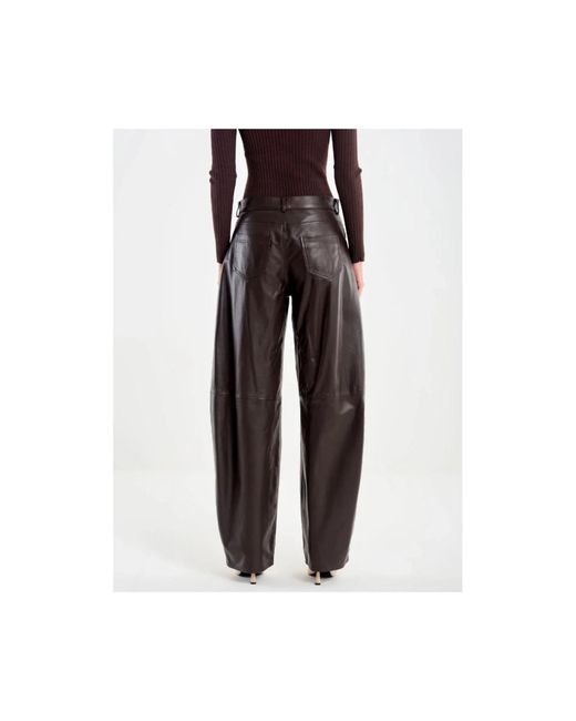 ViCOLO Black Leather Trousers