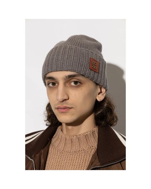 DSquared² Beanie Mit Logo-Patch in Gray für Herren