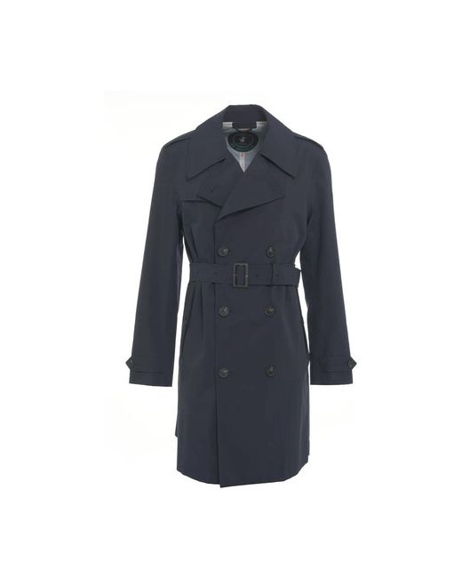 Save The Duck Blue Trench Coats for men