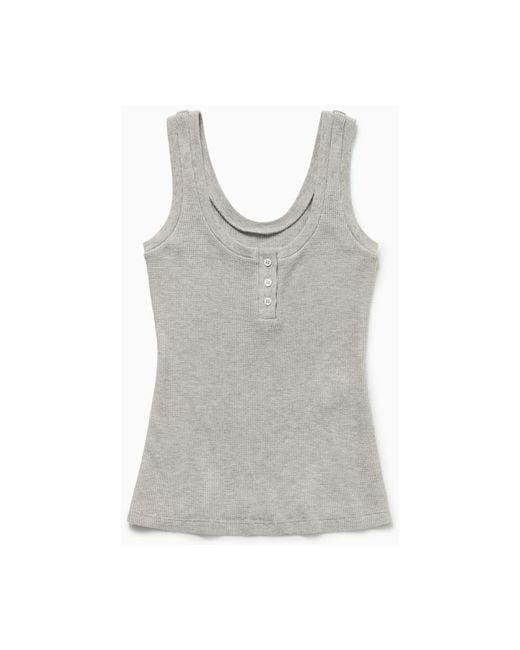 1989 STUDIO Gray Sleeveless Tops