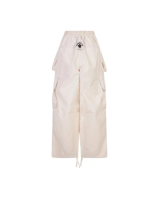A PAPER KID Natural Wide Trousers
