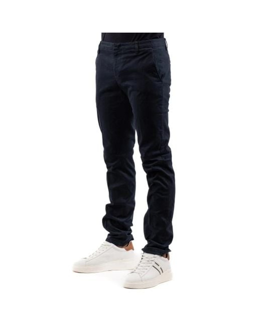 Dondup Black Slim-Fit Trousers for men