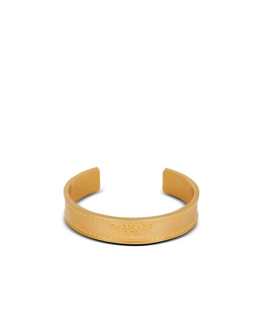Balmain Metallic Signature tubular armband