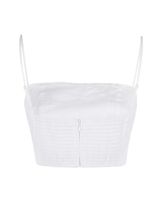 Staud White Sleeveless Tops