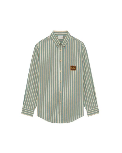 Drole de Monsieur Green Casual Shirts for men