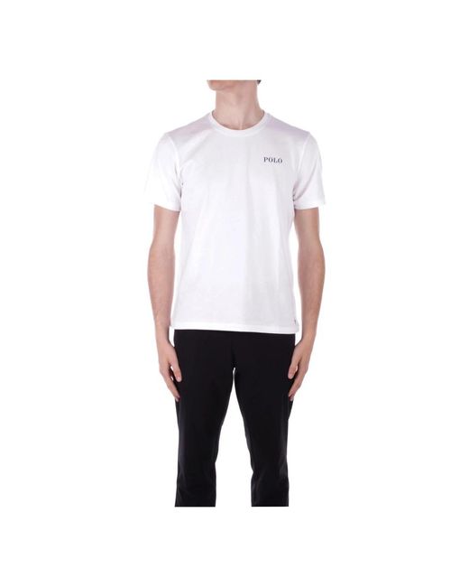 Ralph Lauren Weißes logo front t-shirt in White für Herren