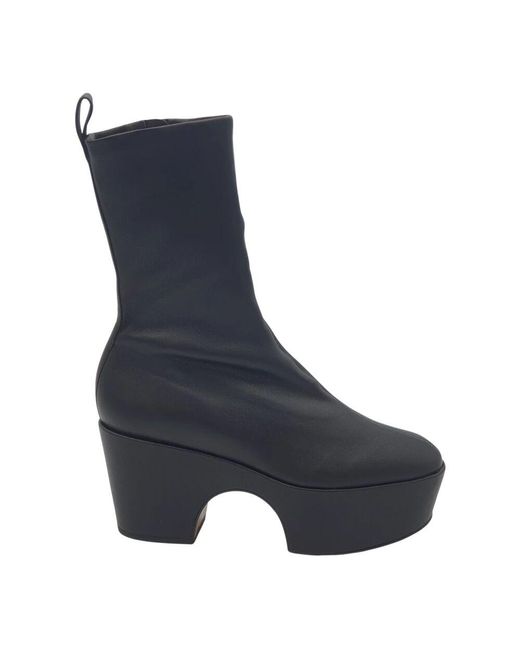 Robert Clergerie Blue Skulpturaler keilabsatz-stiefelette